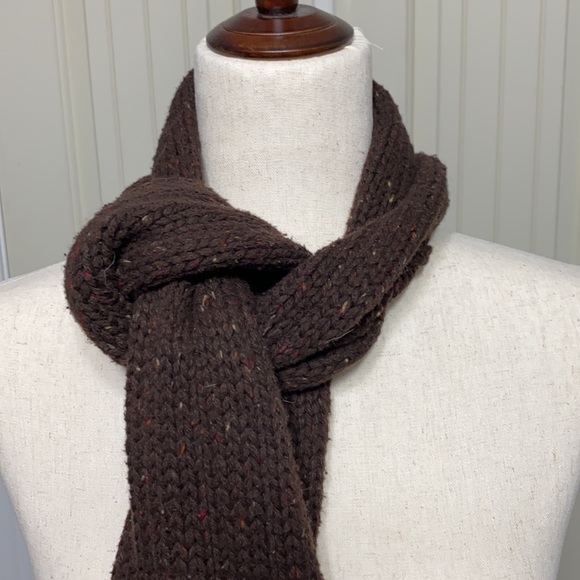 The Gap Hand Knit Brown Marled Winter Scarf - Picture 2 of 3
